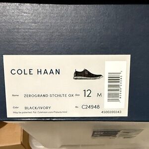 Cole Haan Zerogrand Stitchlite Oxfords - Black and Ivory